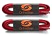 OrthoStep Waxed Very Thin Dress Round Fire Red 30 inch Shoelaces 2 Pair Pack