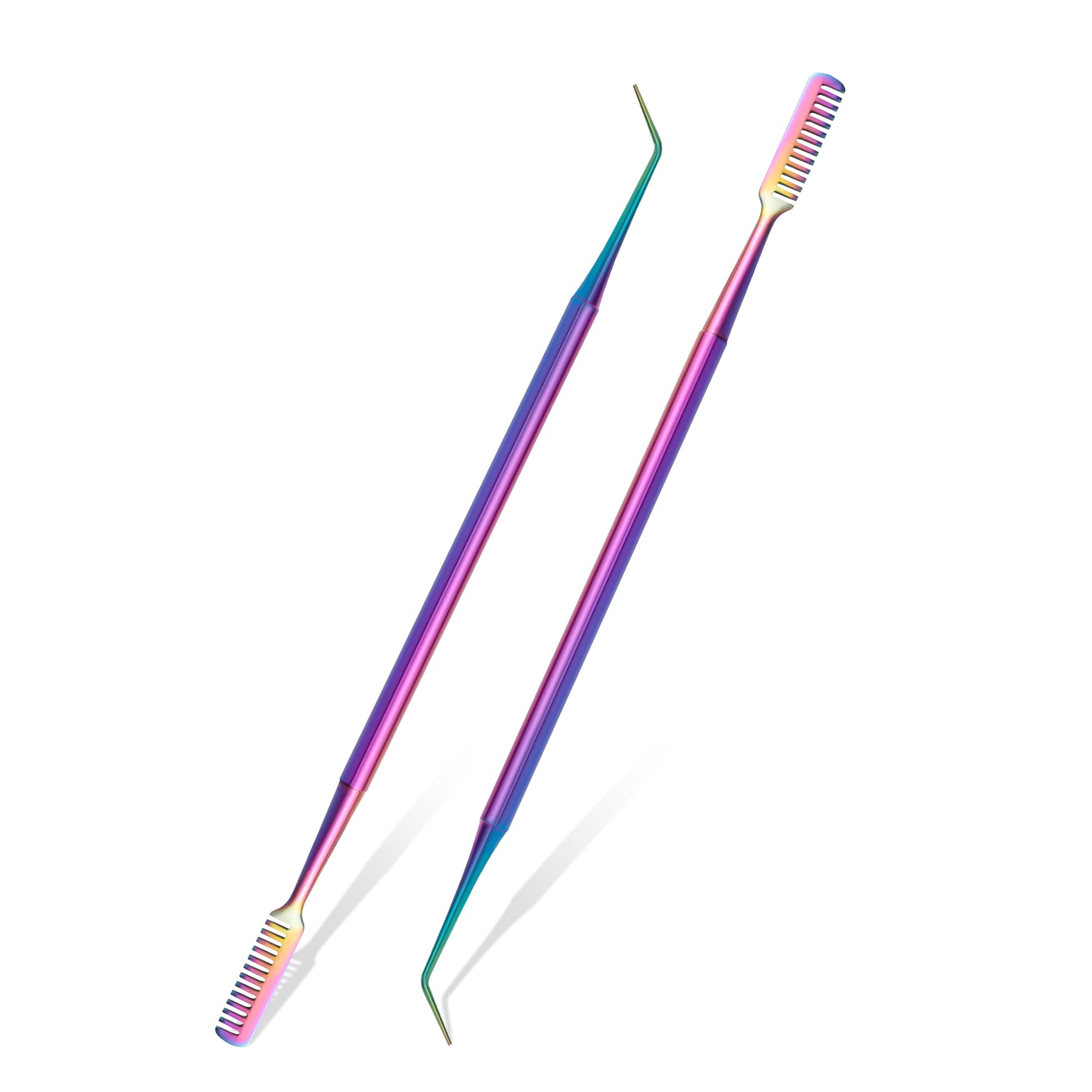 FVION 2 Piece Eyelash Separator Comb - Eyelash Brush for Eyelash Enhancement Tool Eyelash Brush Extension and Tint Lash Lift – Multicoloured