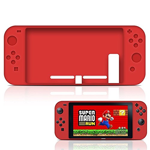 Nintendo Switch Surround Silicone Full Body Case, Soft Anti-slip Silicone Cover Skins Protective Case for Nintendo Switch 2017 (Red) Nintendo Switch Surround Silicone Full Body Case, Soft Anti-slip Silicone Cover Skins Protective Case for Nintendo Switch 2017 (Red)