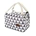 HADIY for Women Kids Men Insulated Canvas Box Tote Bag Thermal Cooler Food Lunch Bags (Gray)