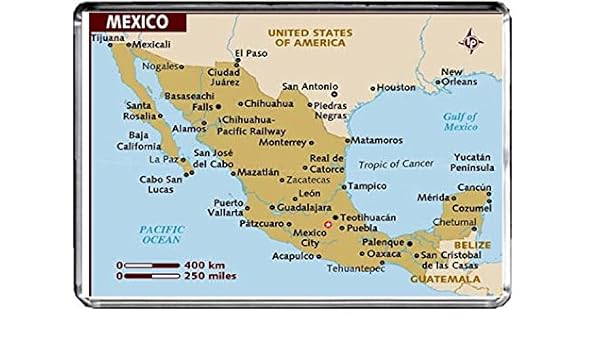 CFL M130 MAP OF MEXICO CALAMITA DA FRIGO MEXICO TRAVEL FRIDGE ...