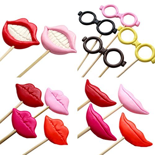 Tinksky Funny Wedding Photo Props on a Stick Mask Beard Mustache Hat Glasses Lips Photo Booth Posing Props for Mother’s Day Wedding Luau Hawaii children’s party Decoration 14-pack Tinksky Funny Wedding Photo Props on a Stick Mask Beard Mustache Hat Glasses Lips Photo Booth Posing Props for Mother’s Day Wedding Luau Hawaii children’s party Decoration 14-pack