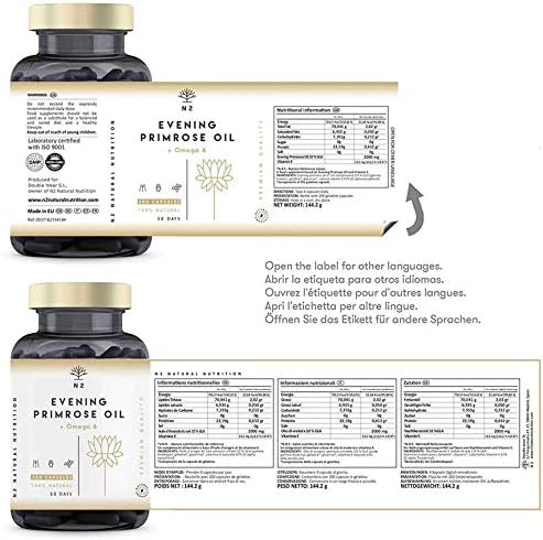Evening Primrose Oil 2000 mg per dose, GLA Omega 6 200mg + Vitamin E. 200 High Strength Softgels, Easy Swallow - Image 5