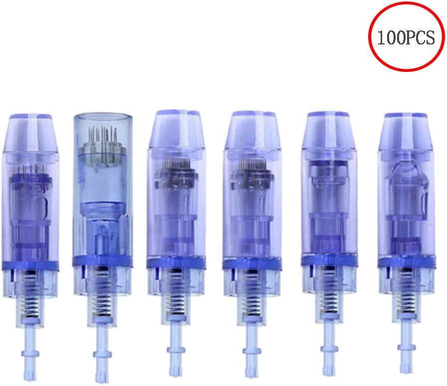 LNLJMicro Needles Cartridges for A1/A1-C/A1-W Derma Pen,9Pin/12Pin/36Pin/42Pin &Nano Neelde Cartridges,100 PCS,9pin