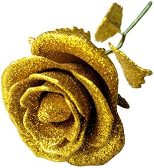 Love Forever 24k Gold Foil Trim Rose,Best Gift for Valentine's Day,Special Day Gift Box(Gold)