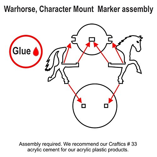 Warhorse, Character Mount Marker, Black, 40mm Base (1)