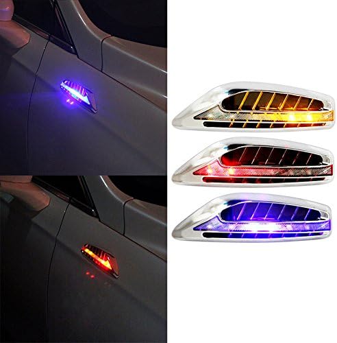 Dong Qi Solar Car Light Universal Wireless Carbon Fiber Colorful LED Warning Flash Emergency Side Marker Signal Blinker Courtesy Lights (2)