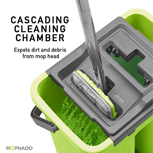 Squeezy Wet Mops Clean Self Cleaning Flat Mop System By Mopnado With 2