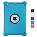 Ipad Air 2 Case, Afranker IPad 6 Prime Series Armor Shield Cover Flip Stand Case with Retina Display Lightweight Leather Silicone Dual Layer Protection Shockproof Magnetic Smart Cover Case Support Sleep and Awake Function Blue