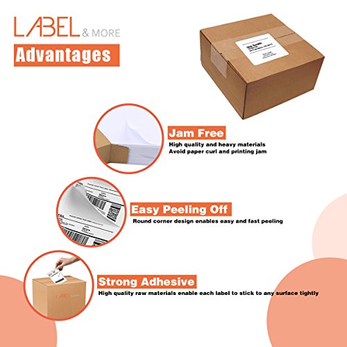 6-up Labels 3-1/3" x 4" Self Adhesive FBA Labels For Internet Postage and Shipping Address Compatible With Laser and Inkjet Printers[100 Sheets 600 Labels] - Thumbnail 4