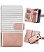 FLYEE Case Compatible with Galaxy S9(5.8 inch,Released in 2018),Wallet Case for Women and Girls with Card Holder,[Detachable 2in1] 9 Card PU Leather Protective Case and Wrist Strap-Striped Rose Gold