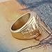 St Benedict Exorcism Gold Filled Stainless Steel Ring Demon Protection Ghost Hunter CSBP
