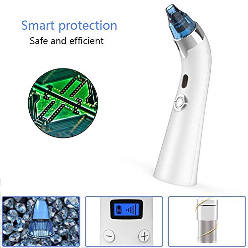 Blackhead Vacuum, 2019 Upgraded Rechargeable Blackhead Vacuum Suction Remover, Professional Portable Pore Vacuum Led Display Electric Pore Suction Vacuum with 4 Beauty Probes for Men for women