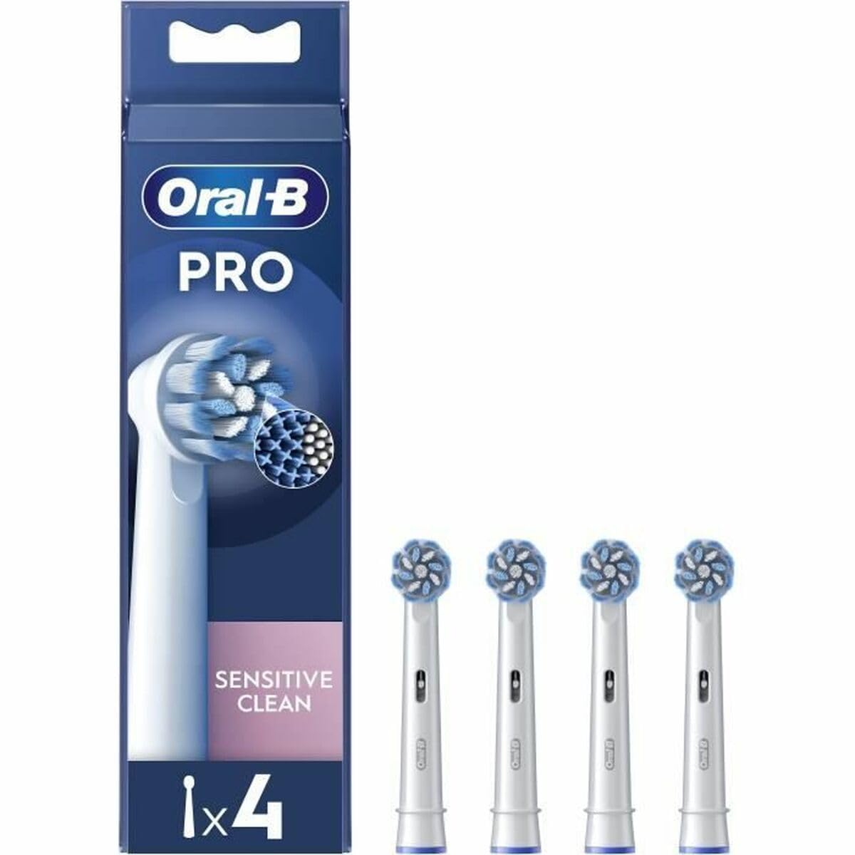 Oral-B Pro Sensitive Clean Toothbrush Heads for Electric Toothbrush, Pack of 4 Units