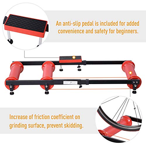 Soozier Bike Roller Adjustable Trainer Indoor Fitness Cycling Parabolic