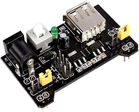 Greatwell 1pc 3.3V 5V Breadboard Power Supply Module Adapter for Solderless MB102 Arduino