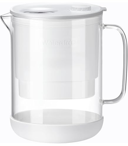 TORAY Torayvino 1.1L Pitcher Water Purifier With Filter (PT302SV) - Removes Chlorine & Impurities