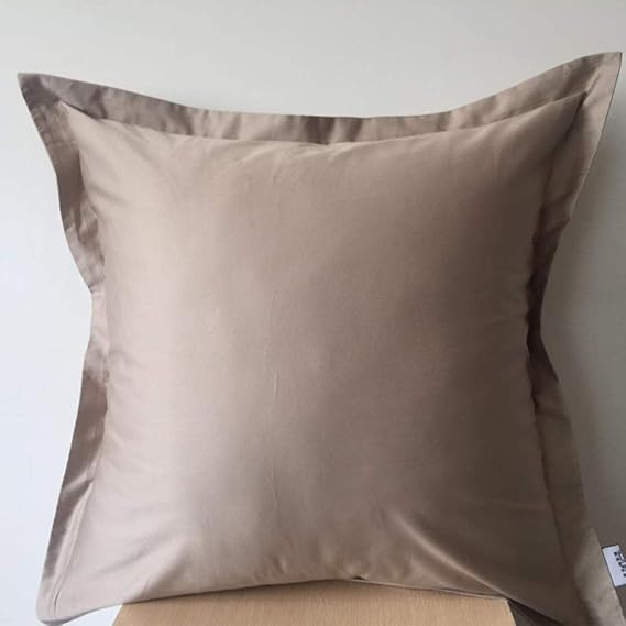 Funda de Almohada Cuadrada de algodón de 2 Piezas de Color sólido con