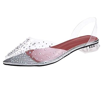 transparent sandals flat