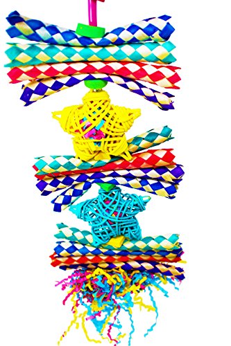 Bonka Bird Toys 1586 Duo Foraging Star Shred Bird Toy parrot cage toys cockatiel african grey
