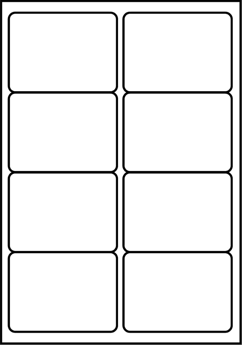 SmithPackaging A4 Self Adhesive Address Labels 8 per Sheet 100 Sheets 800 Labels