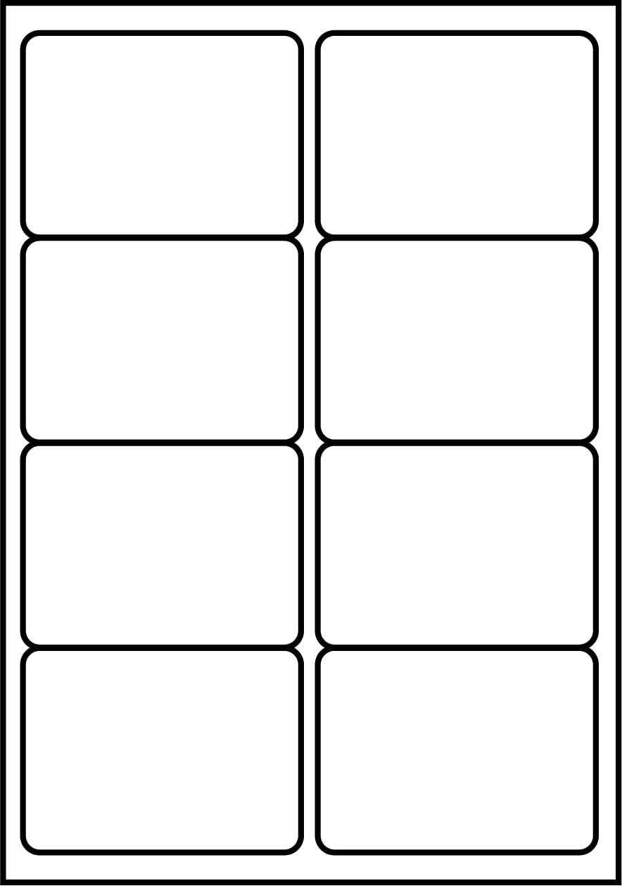SmithPackaging A4 Self Adhesive Address Labels, 8 Labels Per Sheet, 100 Sheets, 99.1 x 67.7mm, 800 Labels