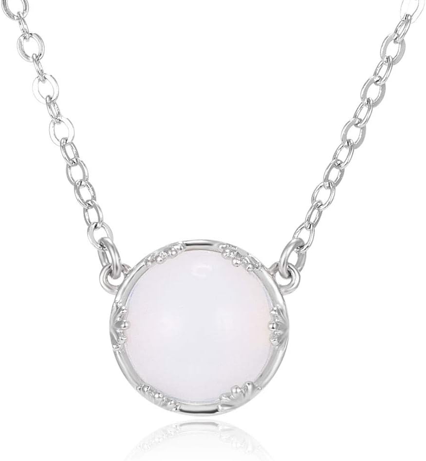 Aurora Borealis Sterling Silver Necklace Jewelry Romatic Elegant Birthday Present for Ladies