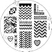 MESSY MANSION MM12 Nail Art Stamping Plate - Chevron Themed