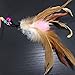 Topbeu Fun Pet Cat Toy Steel Wire Feather Training Teaser Wand
