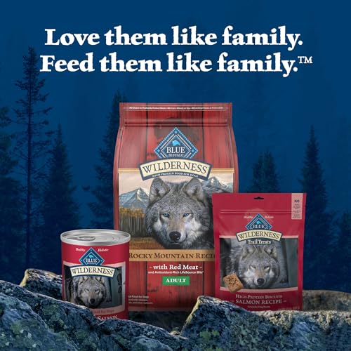 BLUE BUFFALO WILDERNESS ADULT WET DOG FOOD, HIGH-PROTEIN & GRAIN-FREE, MADE WITH NATURAL INGREDIENTS, SALMON & CHICKEN GRILL, 12.5-OZ. CANS, 12 COUNT