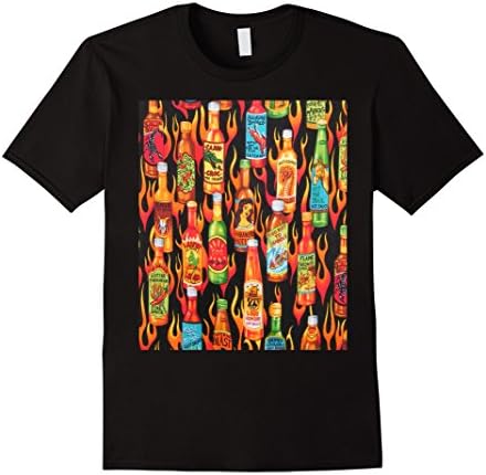 Men's Hot Sauce Tabasco Lover T-Shirt Medium Black