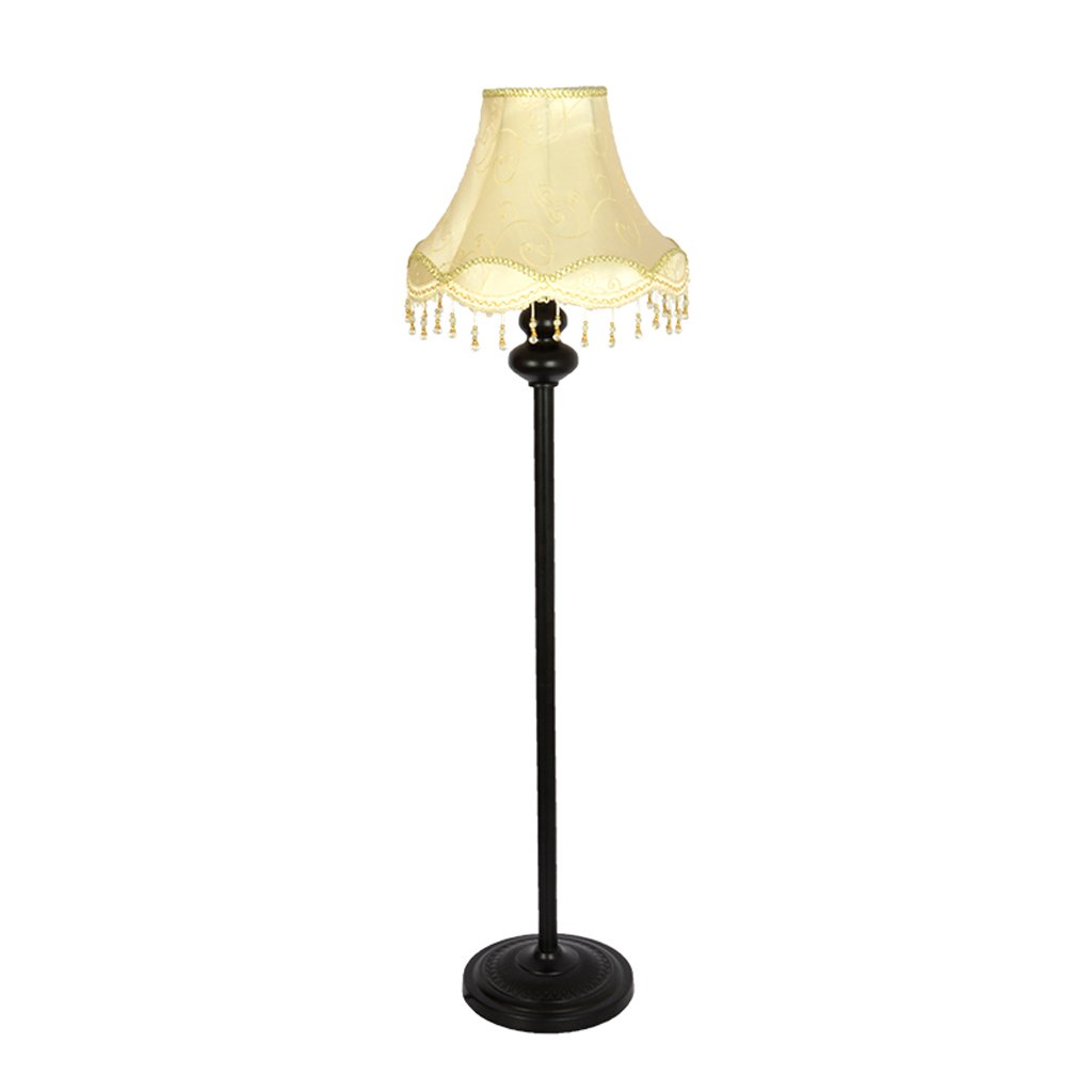 European Living Room Bedroom Metal Floor Lamp Fashion Embroidery