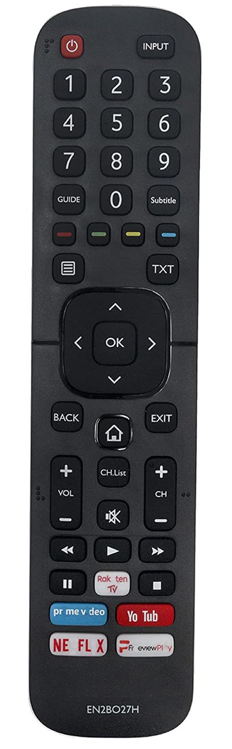 EN2BO27H Universal Remote Control Compatible for Hisense H43B7300UK H50B7300UK H55B7300 H55B7300UK H55B7500UK H50U7BUK H55U7BUK LED TV Control