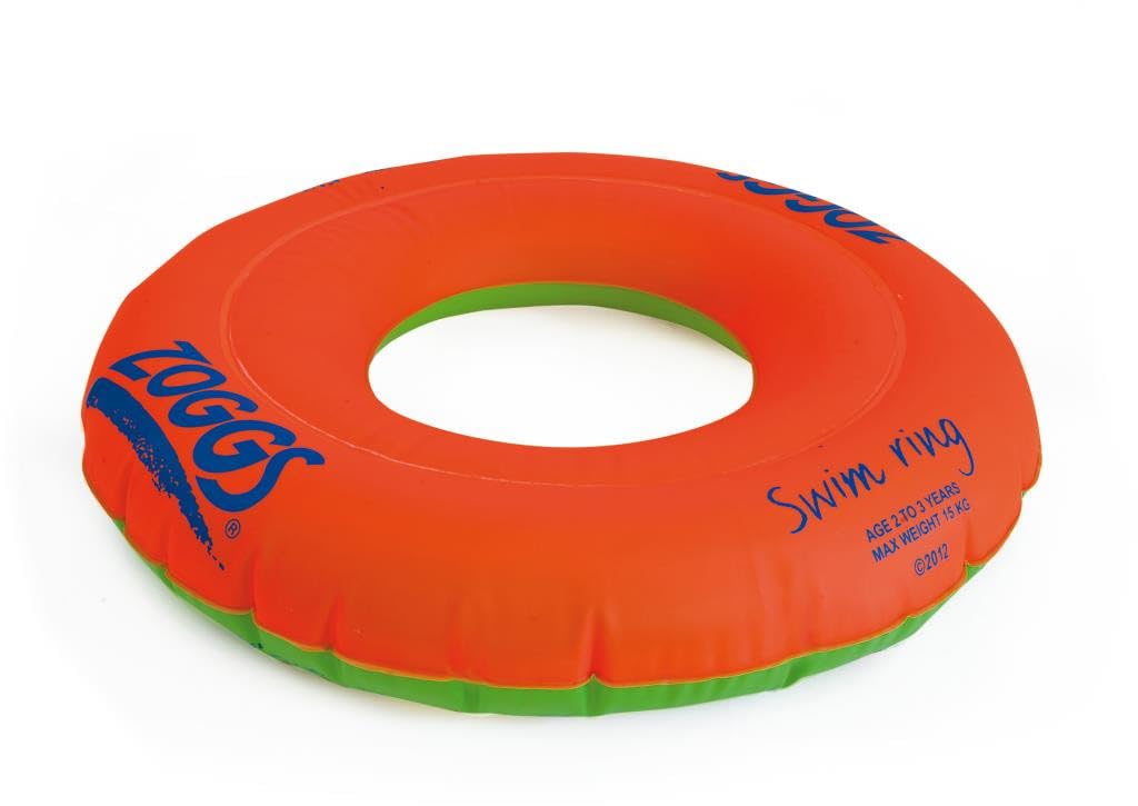 Zoggs Kids Swim Inflatable Floatation Ring, Swim Ring - Orange, 2-3 Years