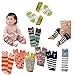Lucky Staryuan Set of 6 Baby Leg Warmer Combed Cotton Leg Warmers for Baby Girls