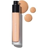 MAKE Beauty Diffusion Dew Skin Tint. Sheer to Medium Coverage Radiant Finish. Blurring, Smoothing, and Brightening for Glowing Complexion. Enhanced with Niacinamide and Adenosine. Ginger 04