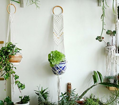 Plant Hanger, Macrame Plant Hanger, Special hanging planter, macrame plant holder, fabric Art, boho art, boho decor, retro, plant holder
