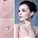 JewelryPalace Women's Cubic Zirconia 925 Sterling Silver Stud Earrings pandant necklace (3A CZ earring)