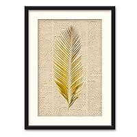Old Newspaper Wall Art Black Framed Canvas Prints Home Decoration for Bedroom,Livingroom Ready to Hang - 23x31 inches