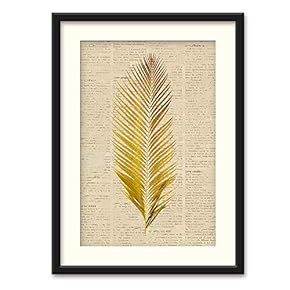 Old Newspaper Black Framed for Bedroom Livingroom