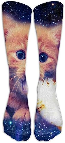 MASDUIH Men&amp;Women Spitfire Cat Printed Crew Socks Warm Over Boots Stocking Cool Warm Sports Socks.