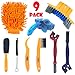Bike Cleaning Tools Set (9 Pack), Bicycle Clean Brush Kit Suitable for Mountain, Road, City, Hybrid, BMX Bike and Folding Bike Chain/Crank/Sprcket/Tire Corner Rust Blot Dirt Clean | Durable/Practical