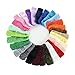 Pixnor 24pcs Crochet Wide Elastic 1.5 Inch Tight Headbands for Baby Girl Kids (Random Color)