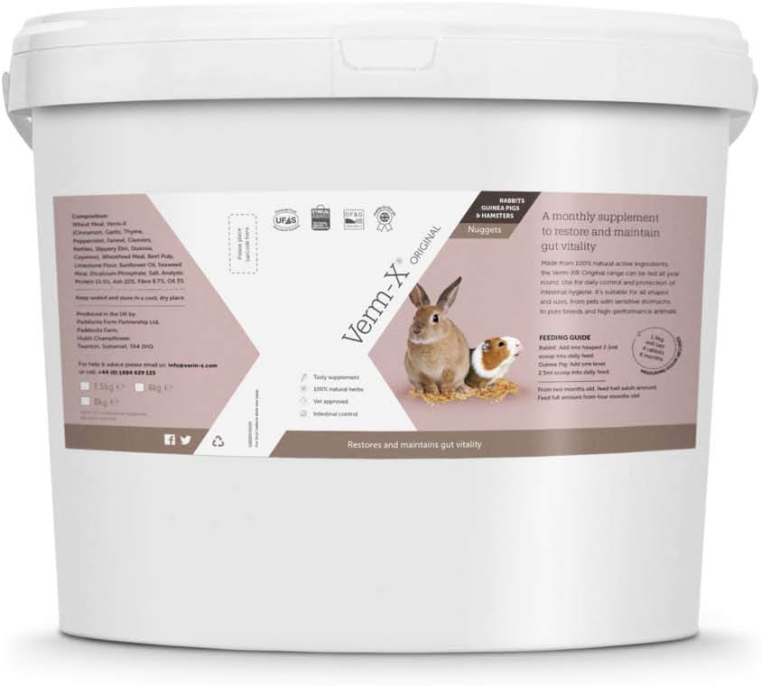 Verm-X Original All Natural Pellets for Rabbits Guinea Pigs and Hamsters. Approved for Use on Organic Farms. Supports Intestinal Hygiene. Vet Approved. Maintains Gut Vitality. Wormwood Free Recipe. ,VMX0153 - Image 4