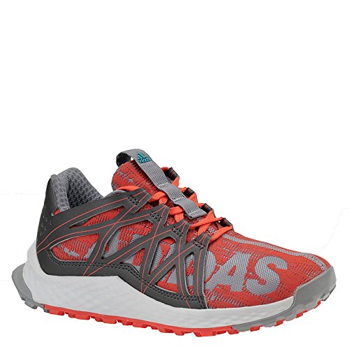 adidas Performance Girls' Vigor Bounce J Trail Runner, Easy Coral/Mid Grey/Energy Blue, 7 M US Big Kid