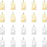 UNICRAFTALE 20Pcs Heart Poker Card Charms Playing Cards Charms Stainless Steel Charm Rectangle Cards Pendants Hollow Ace of Heart Charm for Bracelets Necklace Jewelry Making