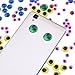 Outus 200 Pieces Wiggle Googly Eyes Self-adhesive 7 mm/ 8 mm/ 10 mm/ 12 mm/ 15 mm, Assorted Colors