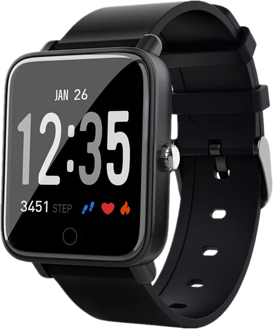 Smart Watch, Fitness Tracker Watch with Blood Oxygen Heart Rate Blood Pressure Sleep Monitor Waterproof Pedometer Camera Music Control Call SMS Alert for Men Women Compatible with Android IPhone