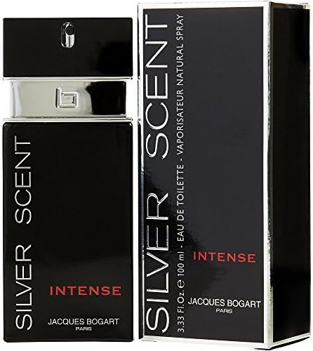 SILVER SCENT INTENSE by Jacques Bogart EDT SPRAY 3.4 OZ for MEN ---(Package Of 2)