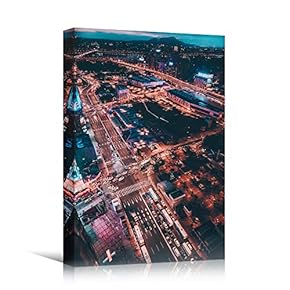 signwin Canvas Wall Art City Lightscape Cityscape Colorful...
